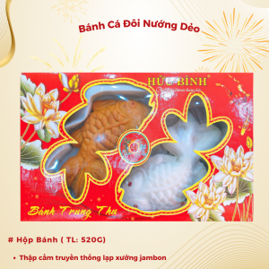Bánh Trung Thu Cá Đôi 520g nhân thập cẩm