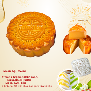 Bánh Trung Thu Hữu Bình Nhân Đậu Xanh 180G