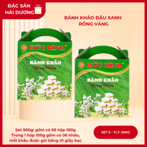 Bánh khảo đậu xanh Hữu Bình 500g #8935046509052
